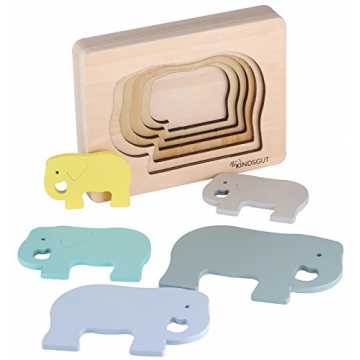 ier-Puzzle, Holz-Puzzle, Baby, Elefant nachhaltig