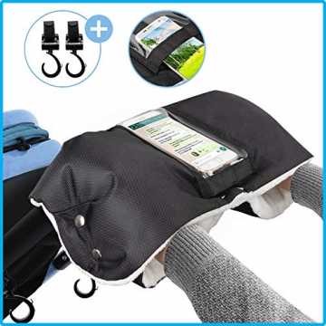Greenheim- wasserdichtes 1680D Gewebe The Liner - Hochwertiges dickes.. n Handwärmer, Handmuff für Kinderwagen Fleece Futter, Handschuhe Kinderwagen Wasserdicht Winddicht, Kinderw... nachhaltig
