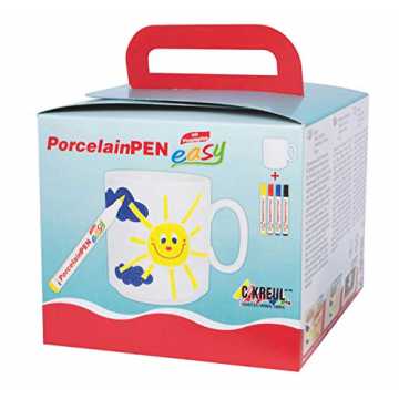 0 - PorcelainPen easy Tassenset für Kinder, weiße Tasse zu selber Gestalten, ... nachhaltig