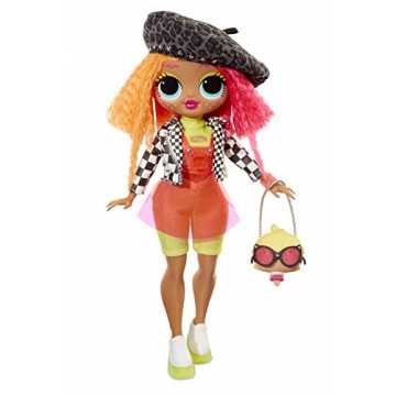 Greenheimielen Accessoires und tollen Haaren zum Frisieren✔ Die Verpa.. prise! 560579E7C O.M.G. Fashion Doll Neonlicious Q.T., Ankleide- und Sammelpuppe mit Haaren und 20 Überrasc... nachhaltig