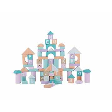 lötze aus Holz, 80 Teile XL großes Set Bausteine für Kinder ab 2 Jahren. Für ... nachhaltig