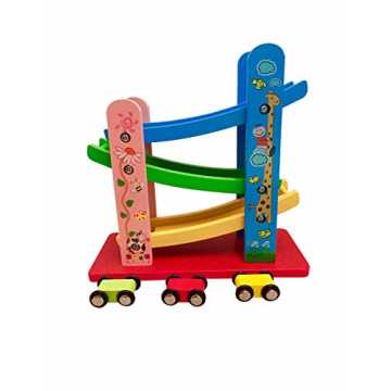 spielzeug, Autorennbahn, Motorik Spielzeug, bunt, Holz Spielzeug 3+ Geschenk ... nachhaltig