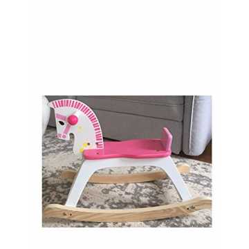 ukelpferd aus Holz groß rosa / weiß Pferd Holzspielzeug Tolles Geschenk ab 1 Jahr Spielzeug für Kinder nachhaltig