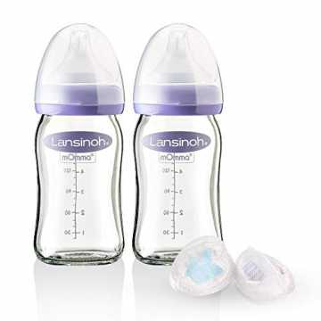 Greenheimalsflasche 160ml aus Glas mit NaturalWave® Sauger Gr. S läss.. las Flaschen Set // NaturalWave Sauger // ab Geburt // 2 x 160 ml // inkl. Na... nachhaltig