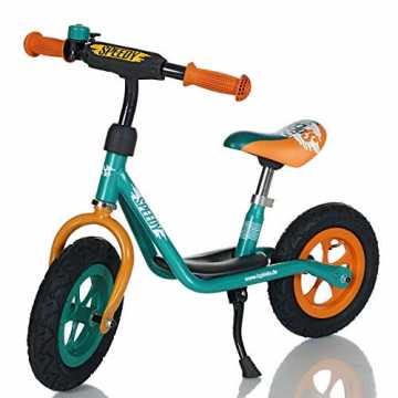 aufrad Roller für Kinder ab 2 Jahren Luftreifen Ständer, Grün nachhaltig