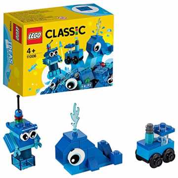 LEGO 11006 Classic Blaues Kreativ-Set Lernstarter-Set, Spielzeug für Vorschulkinder ab 4 Jahren