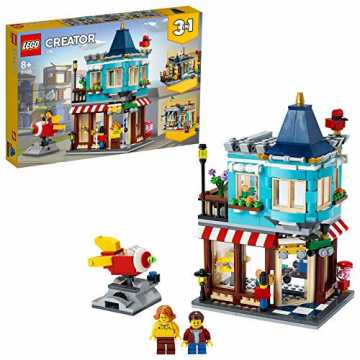 LEGO 31105 Creator 3-in-1 Spielzeugladen im Stadthaus, Stadthaus Spielzeugladen - Konditorei - Blumenladen Bauset