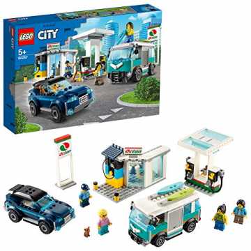 Greenheim Laden, Octan E-Ladestation und Zapfsäule sowie einen SUV un..  Tankstelle City Autospielzeug für Kinder nachhaltig