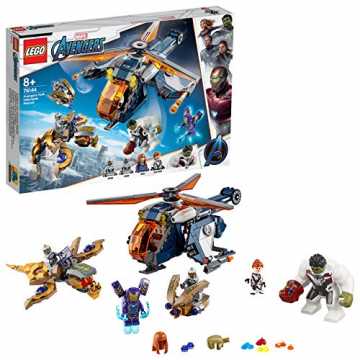 LEGO 76144 - Marvel Super Heroes, Avengers Hulk Helikopter Rettung, Bauset