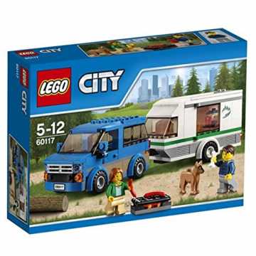 Greenheimnd eine Camperin sowie einen HundEnthält einen Kleinbus mit .. 60117 - Van und Wohnwagen, Bausteinspielzeug nachhaltig