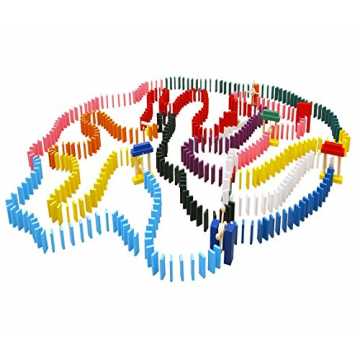 Stück Hölzern Domino Set Klassisch Rennen Spiele Gebäude Blöcke nachhaltig