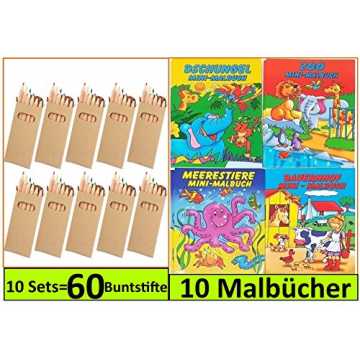 GreenheimGeburtstagsparty Restaurant Kinderparty Hochzeit Geschenk, m..  Sets Buntstifte Malsets für Kinder Gastgeschenke Mitgebsel für Kinderparty Geburtstag, Mit Malbücher nachhaltig