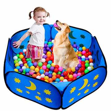 GreenheimKleinkind 47 Zoll 1-10 Jahre Ozean Pool Zelt mit Reißverschl.. Kinder Bällebad, Pop Up Baby Kugelbad Outdoor mit Mini Basketballkorb Bällepool Bällebecken Spielbälle Kuge... nachhaltig