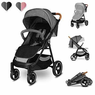 Greenheimvon sitzend bis liegend verstellen, Fußstütze kann ebenfalls.. tt Kinderwagen Buggy bis 22 kg Buggy mit Liegeposition Fußstützenverstellung XXL Verdeck mit Sichtfenster E... nachhaltig