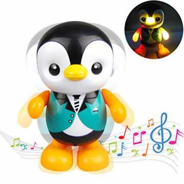 Greenheimnzbewegung, Arme und Beine bewegen sich mit dem Lied.Das Spi.. ingen tanzen swingen Cartoon kleine Pinguin Figuren Spielzeug elektrische LED... nachhaltig