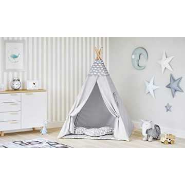 Greenheim ab 9 Monate   Material: Baumwolle + Holz  Abmessungen (Läng.. pi Zelt für Kinder Spielzelt Indianer Baumwolle 3 Kissen Kinderzelt drinnen d... nachhaltig