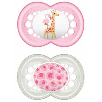 MAM Original Latex Schnuller im 2er-Set, symmetrischer und kiefergerechter  Sauger, Bab...