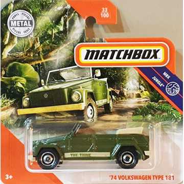 Greenheimassisches Matchbox-Auto in authentischem Design des Wolfsbur.. '74 Volkswagen Type 181 - 1:64, dunkelgrün nachhaltig