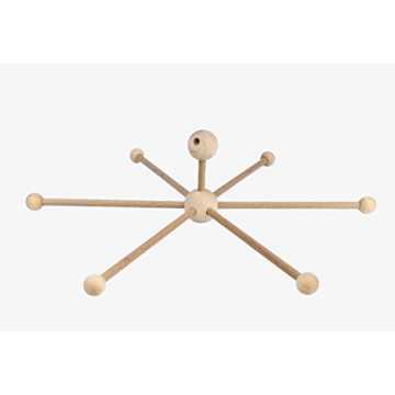 amik Mobilestern Bausatz 30 cm mit Aufhängung Mobile aus Holz mit 6 Armen Holzmobile Mobilekreuz nachhaltig
