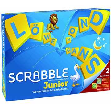Mattel Games Y9670 - Scrabble Junior Wörterspiel und Kinderspiel, Kinderspiele Brettspiele geeignet für 2 - 4 Kinder ...