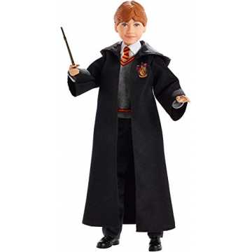 Mattel FYM52 - Harry Potter Ron Weasley Puppe mit Hogwards Uniform und Zubehör, Spielzeug ab 6 Jahren