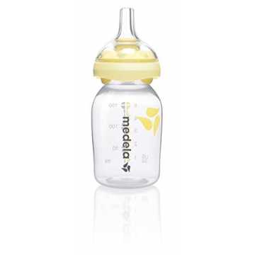 Medela Calma Sauger mit Babyflasche 150ml, für Neugeborene 0-6 Monate, 0m+, aus Silikon...