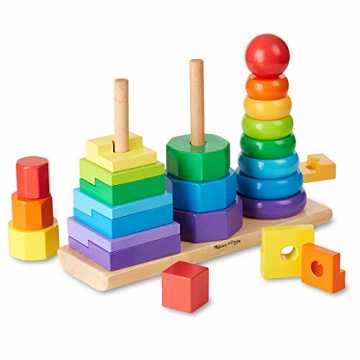 Greenheimng our colorful lacing activities! Self-storing sets of easy.. mp; Doug Geometrischer Stapler aus Holz, Mehrfarbig, (25 Teile) nachhaltig
