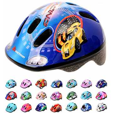 meteor-Kinder Fahrradhelm, Skaterhelm, Sicherheitshelm (Racing, S)