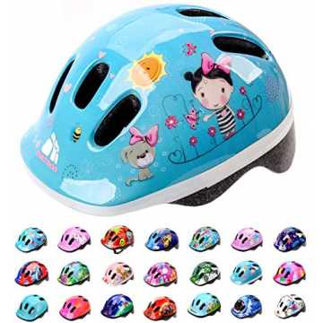 meteor® Kinderfahrradhelm Sicherer Fahrradhelm Kinder-Helm rollerhelm mädchen kinderfahrradhelm für Mountainbike Inli...