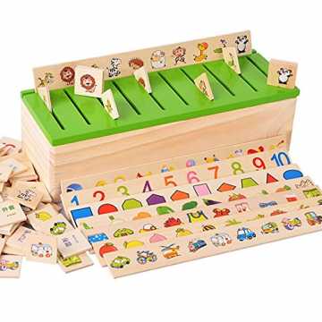 Greenheimiftiges Holz und langlebige Wasserfarbe, geben Kindern ein s..  Lernspielzeug aus Holz, für Kinder zum frühen Lernen nachhaltig