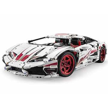 Greenheimen  1696 Technik Bausteine  44 x 19 x 11 cm  Maßstab 1:10 ko.. chnik Bausteine Auto LP610 Racing Sportwagen, 1696 Technik Teile nachhaltig