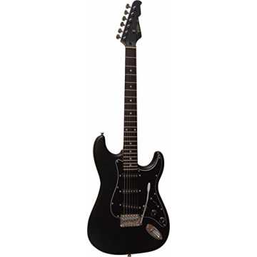 Greenheimhwarz von Vision  !!! Der Designkracher schlecht hin !!! Maß.. ARRE - MATT SCHWARZ - E-GITARRE MIT MASSIVHOLZKÖRPER - VISION SOUND - SCHWARZER PICKUP + KABEL - ST5BM nachhaltig