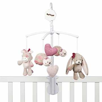Greenheimiche Kuschelfreunde, Beruhigendes Wiegelied  ile mit Spieluhr Nina, Jade und Lili, Sanftes Wiegelied "La-Le-Lu", 48 x 7 x 15 cm, Beige/Rosa/ Weiß nachhaltig