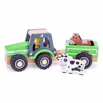 Greenheimrtigem Spielzeug herausfordern, begeistern und genießen. All.. c Toys - 11941 - Spielfahrzeuge - Traktor mit Anhänger nachhaltig