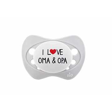 ler I love Oma and Opa: Kiefergerecht, Mindert Druck auf Zahn- & Kieferbereiche, Silikon-Schnuller, 0-6 Mon... nachhaltig