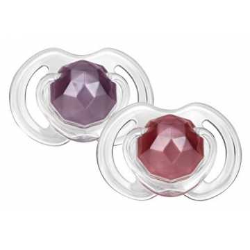 Greenheimruchlosem Tritan von Eastmanfarbenfroher Stein auf dem Sauge.. ittle Gems Schnuller - 6-36m, rosa/violet nachhaltig
