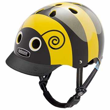ttle Nutty Street Helm Fahrrad Kinder Visier Motiv Atmungsaktiv Rad Bike XS 48-52 cm, LNG3-1, Design Bumblebee nachhaltig