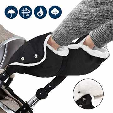 inderwagen Handwärmer, Kinderwagenmuff mit Warm Flanell, Handmuff Handschuhe Universalgröße für Kinderwagen... nachhaltig