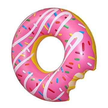 Greenheim9 cmDonut XXL Schwimmring pink mit bunten StreuselnMit extra.. g Donut mit Biss, Ø 119cm nachhaltig