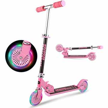 OUTCAMER Kinder Roller Faltbarer Tretroller für Kinder ab 3-10 Jahre, Kinder Scooter mit Verstellbarer Lenkstange und...