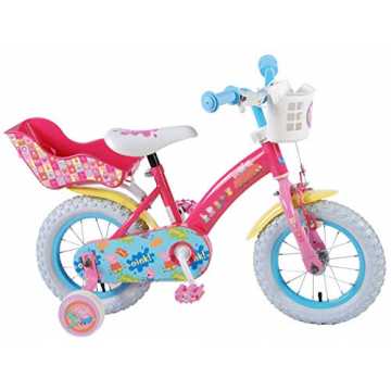 Greenheimützräder  Rücktrittbremse und Vorderbremse  Korb, Puppensitz.. nderfahrrad mit Stützräder Fahrrad für Kinder ab 3 Jahre Peppa Pig Wutz Pink nachhaltig