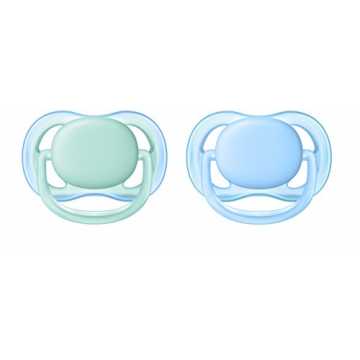 ent ultra air Schnuller 0-6 Monate SCF244/20, Doppelpack, Jungen, blau/grün nachhaltig