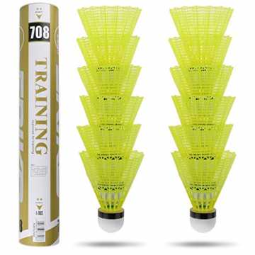 Greenheimdminton, ballons de sport en plastique - Entrainement de gym.. 12 Stück Gänsefeder Badminton Federbälle, Badminton Bälle, Naturfederbälle Fe... nachhaltig