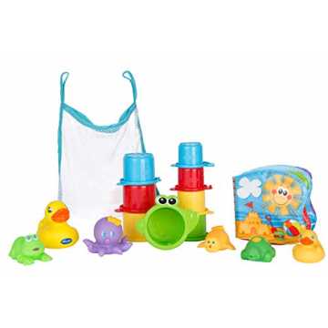 Playgro Badespielzeug-Set, 16-teilig, Ab 6 Monaten, BPA-frei, Playgro Badespielzeug Ges...