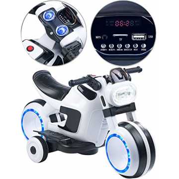 Playtastic Kinder Elektromotorrad: Futuristisches Elektro-Kindermotorrad mit LED-Licht ...