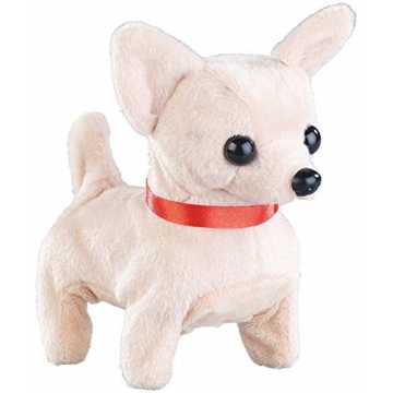 Playtastic Kinder Spielzeug: Niedlicher Plüsch-Chihuahua, läuft und bellt, batteriebetr...