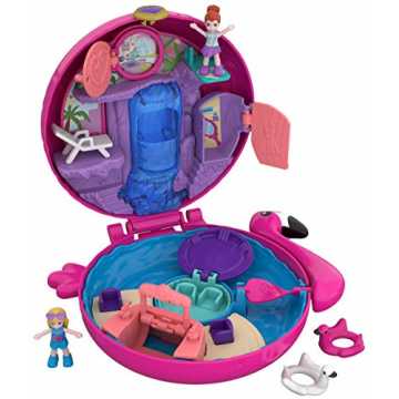 Polly Pocket FRY38 - World Flamingo Schwimmring Schatulle Puppen Spielset, zum Sammeln, Mädchen Spielzeug ab 4 Jahren Polly Pocket FRY38 - World Flamingo Schwimmring Schatulle Puppen Spielset, zum Sammeln, Mädchen Spielzeug ab 4 Jahren