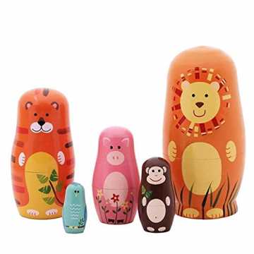 atroschka Holzspielzeug Handwerk Geschenk Russische Puppen Nesting Dolls Mari... nachhaltig