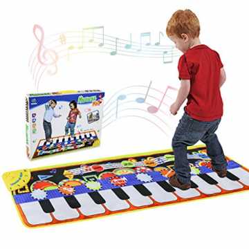 e, Tanzmatten Klaviermatte Musikmatte Kinder, 5 Modi 8 Instrumente Sounds Spi... nachhaltig