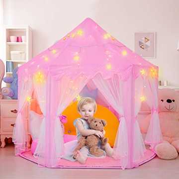 Greenheimble Girls einen großartigen geheimen Raum. Vorsichtsmaßnahme.. tle Kinder Spielzelt, Mädchen Hexagon Prinzessin Schloss Haus Palast Zelte Ki... nachhaltig